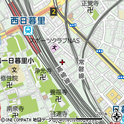 東日本旅客鉄道日暮里変電区周辺の地図