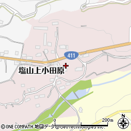 山梨県甲州市塩山上小田原384周辺の地図