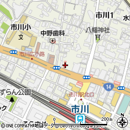 さくら薬局市川駅前店周辺の地図
