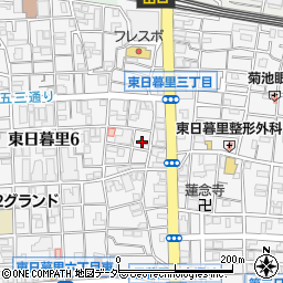 東日暮里六郵便局周辺の地図