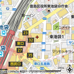 ゆたかや商店 池袋ヤマダ電機LABI7階周辺の地図