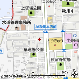 タイムズあきる野はなみずき駐車場周辺の地図