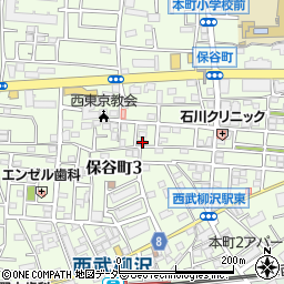 東京都西東京市保谷町3丁目4-21周辺の地図
