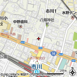 レモン薬局市川店周辺の地図