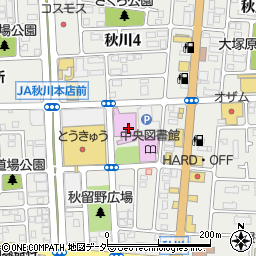 あきる野市役所　秋川キララホール周辺の地図