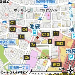 東京都豊島区西池袋1丁目17周辺の地図