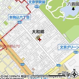 東京都文京区本駒込6丁目周辺の地図