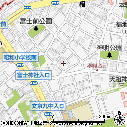 東京都文京区本駒込5丁目10周辺の地図