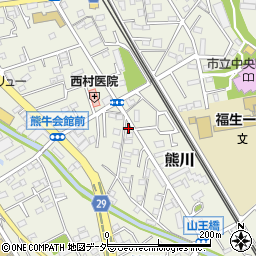 東京都福生市熊川897-2周辺の地図
