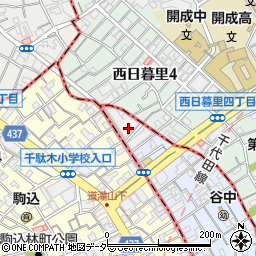 東京都台東区谷中3丁目25周辺の地図