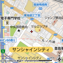 東京都豊島区東池袋3丁目21-8周辺の地図
