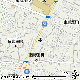 セブンイレブン東菅野店周辺の地図