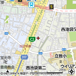 東京都豊島区西池袋5丁目27周辺の地図
