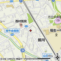 東京都福生市熊川897周辺の地図