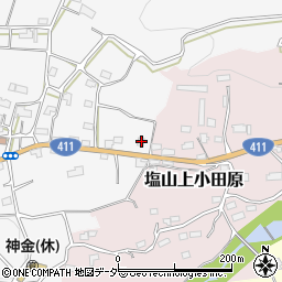 山梨県甲州市塩山下小田原133周辺の地図