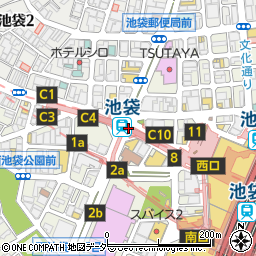 フレッシュネスバーガー Echika池袋店周辺の地図