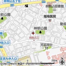 東京都文京区本駒込5丁目26-4周辺の地図