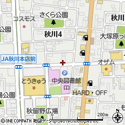 東京都あきる野市秋川周辺の地図