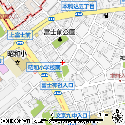 東京都文京区本駒込5丁目6-6周辺の地図