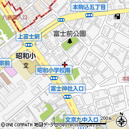 東京都文京区本駒込5丁目6-2周辺の地図