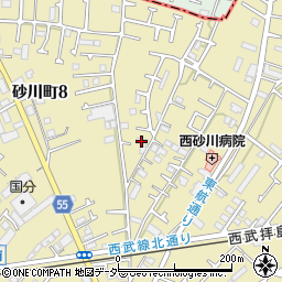 矢沢荘周辺の地図