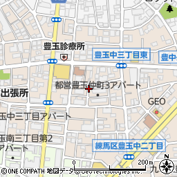東京都練馬区豊玉中3丁目周辺の地図