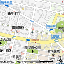 千葉県銚子市新生町2丁目8-1周辺の地図