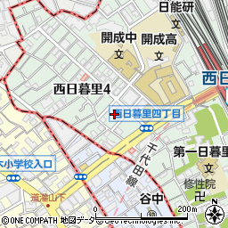 東京都荒川区西日暮里4丁目19周辺の地図