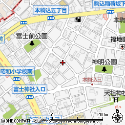 本駒込5丁目入江邸[akippa]駐車場周辺の地図