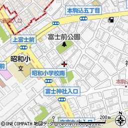 東京都文京区本駒込5丁目6-4周辺の地図