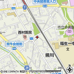 東京都福生市熊川930-8周辺の地図