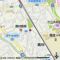 東京都福生市熊川930周辺の地図