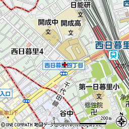東京都荒川区西日暮里4丁目21周辺の地図