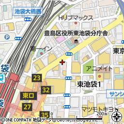 沖縄食堂 やんばる 池袋店周辺の地図