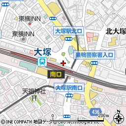 大塚駅前公衆トイレ周辺の地図