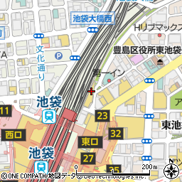 １００円ショップセリア　池袋ピーダッシュ（Ｐ’）パルコ店周辺の地図
