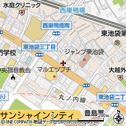 東京都豊島区東池袋2丁目44-1周辺の地図