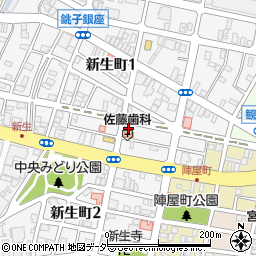 千葉県銚子市新生町2丁目6-2周辺の地図