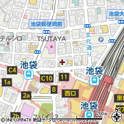 東京都豊島区西池袋1丁目22周辺の地図