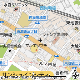 東京都豊島区東池袋2丁目44-2周辺の地図