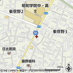 タイムズ東菅野第３駐車場周辺の地図