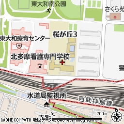 東京都立東大和南高等学校周辺の地図