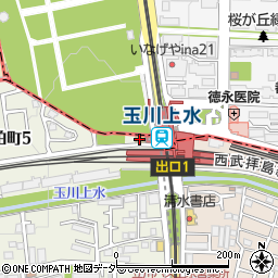 ファミリーマート玉川上水駅西店周辺の地図