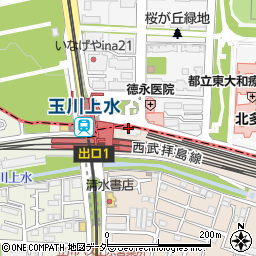 ファミリーマート玉川上水駅前店周辺の地図