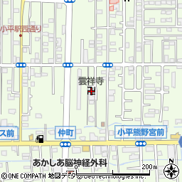 雲祥寺周辺の地図