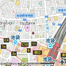 中国茶舘 池袋店周辺の地図
