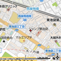 東京都豊島区東池袋2丁目44-13周辺の地図