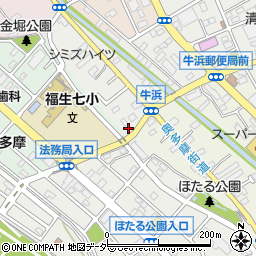 東京都福生市牛浜3周辺の地図