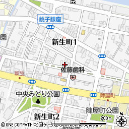千葉県銚子市新生町1丁目52-9周辺の地図