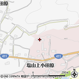 山梨県甲州市塩山上小田原573-2周辺の地図